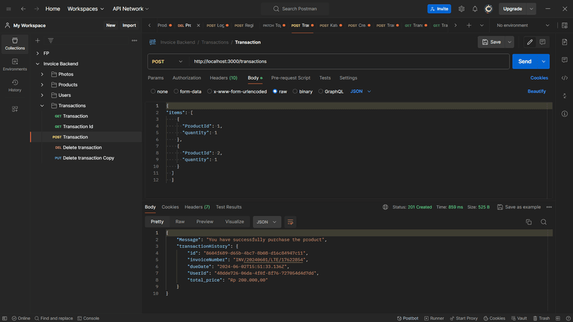 Invoice Backend with Express JS