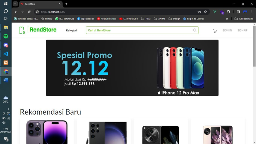 E-Commerce Intern App Interface